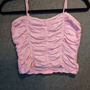 Free People Crop sz XS  100% cotton Knit Fairy Boho hippie beach y2k